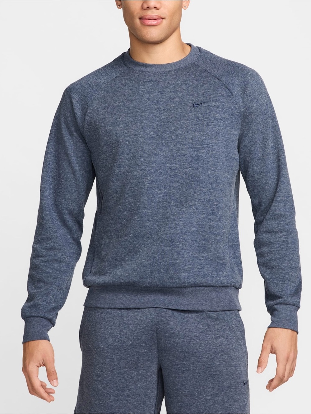 NWT Nike Men's Dri-FIT Primary Fleece UV Crewneck Sweatshirt Blue Medium